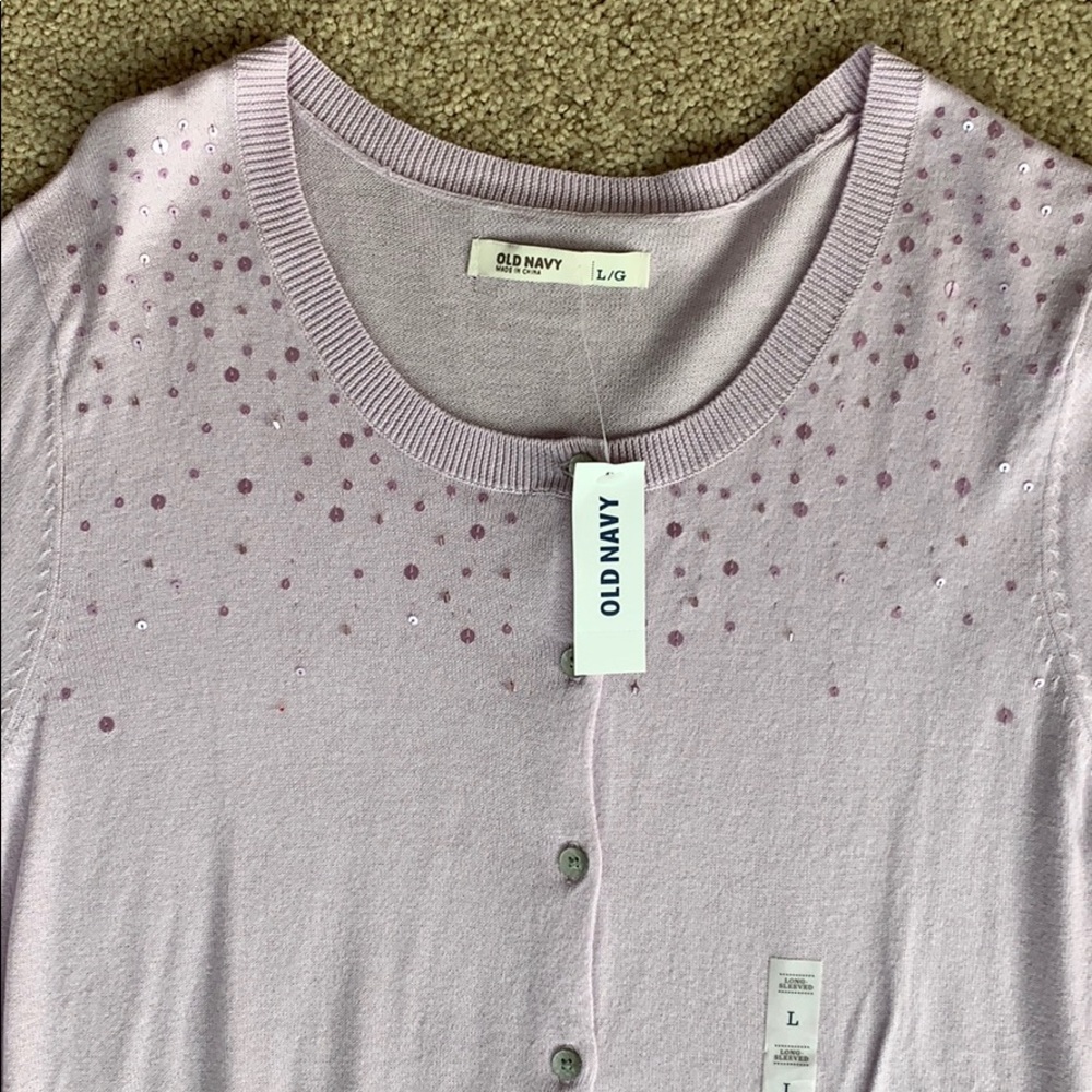 💯Purple sequin cardigan